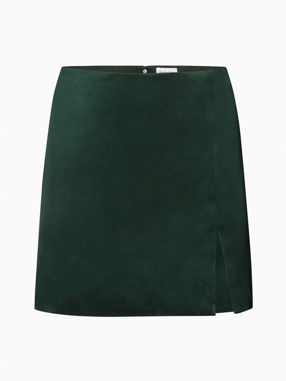Aritzia Dark Green Mini Skirt with Side Slit